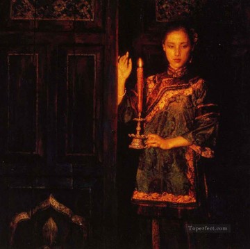中国 Painting - yi016D 中国の画家 チェン・イーフェイ